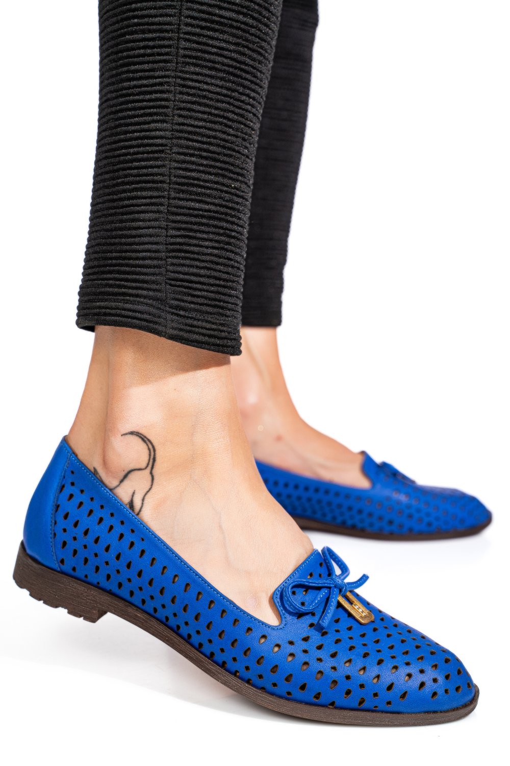 ESPADRILE ALBASTRE PIELE NATURALA 7PC2101