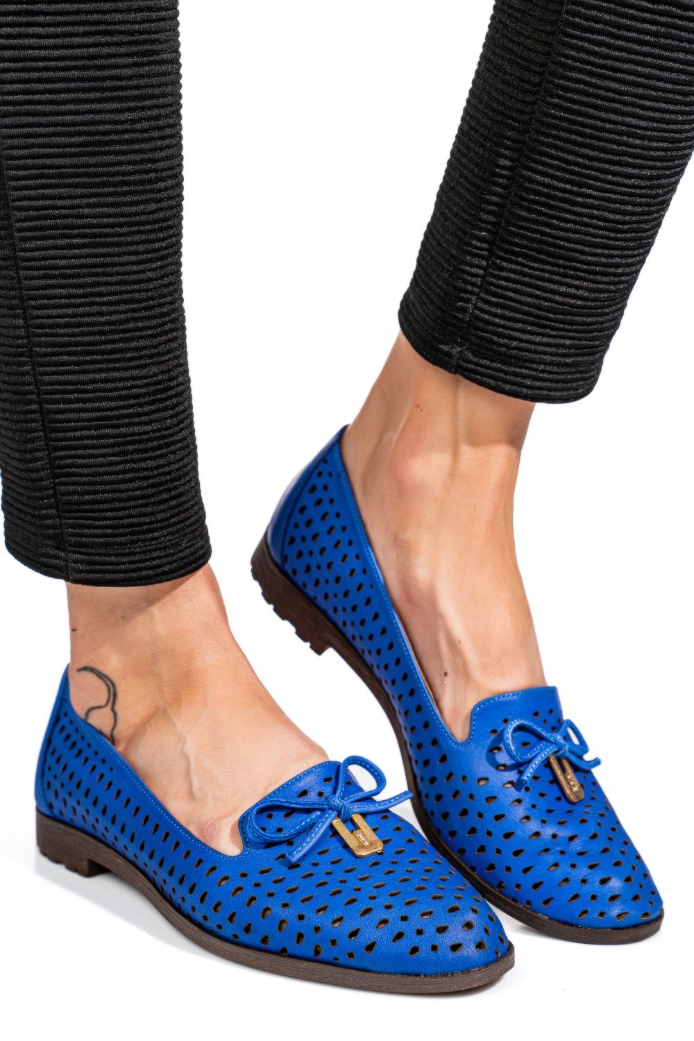 ESPADRILE ALBASTRE PIELE NATURALA 7PC2101