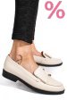 Mocasini albi piele naturala 1pc110