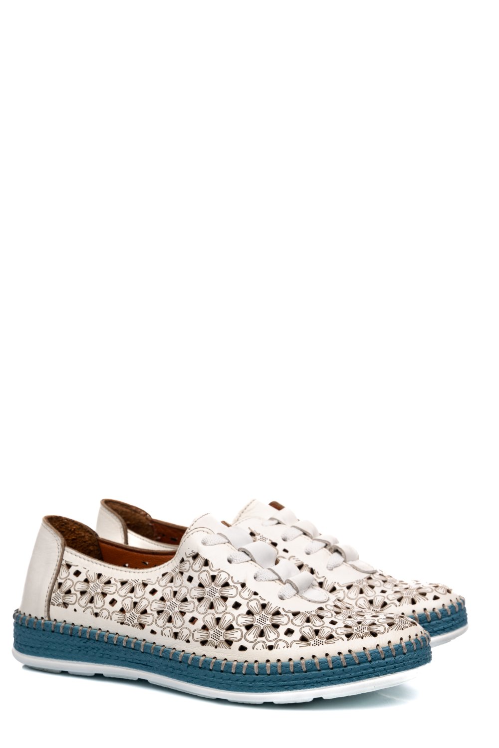 PANTOFI ALBI PIELE NATURALA 1PC304