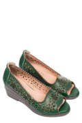 PANTOFI VERZI PIELE NATURALA APCK082