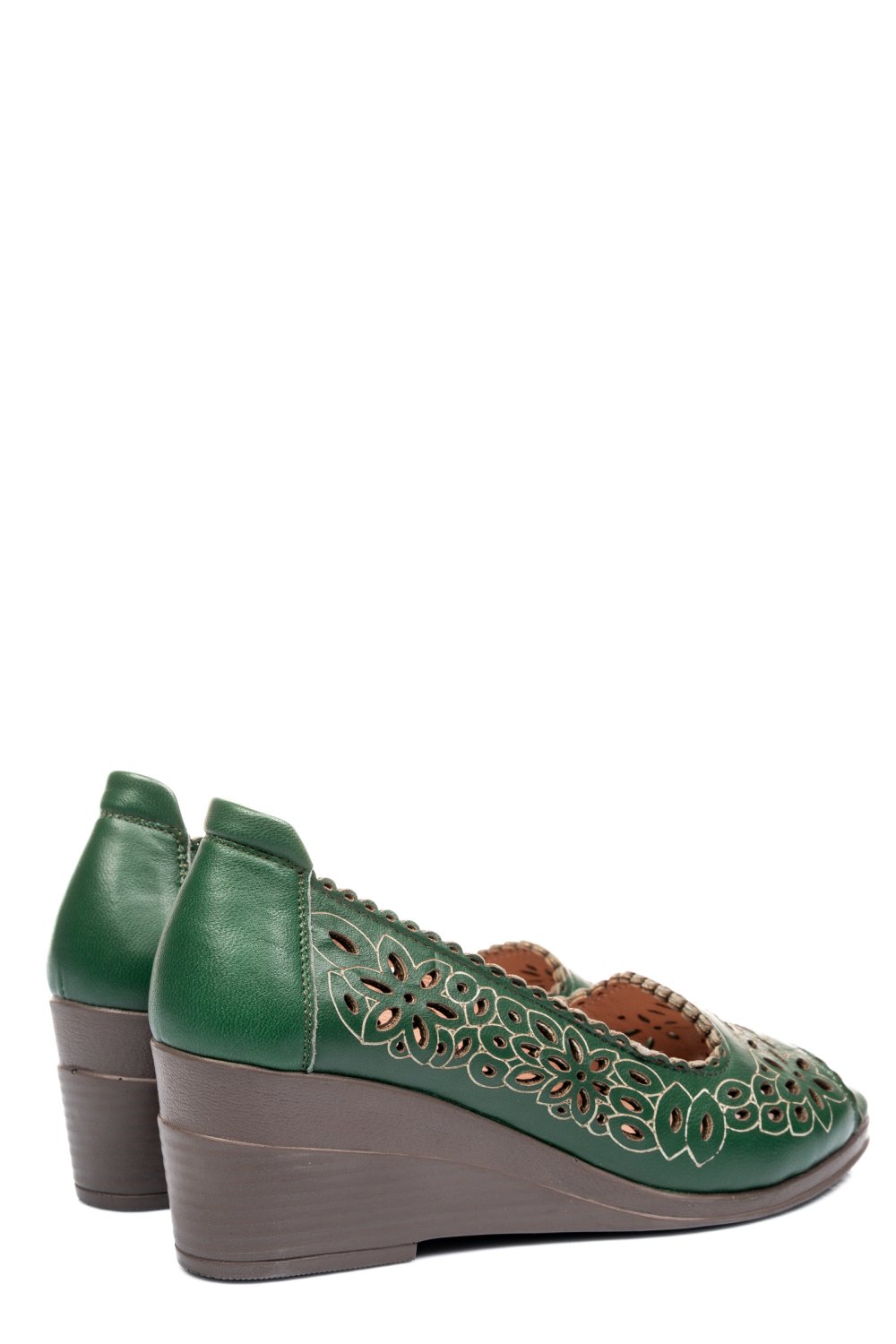 PANTOFI VERZI PIELE NATURALA APCK082