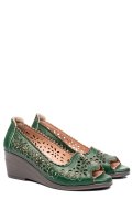 PANTOFI VERZI PIELE NATURALA APCK082