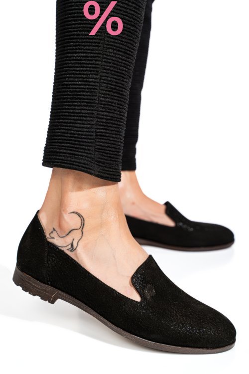 Pantofi negri piele naturala apck2025