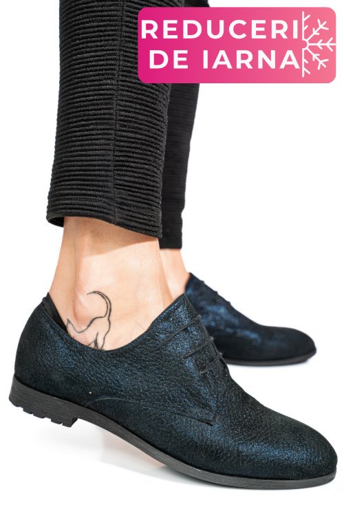 Pantofi bleumarin sidef piele naturala 0pc72