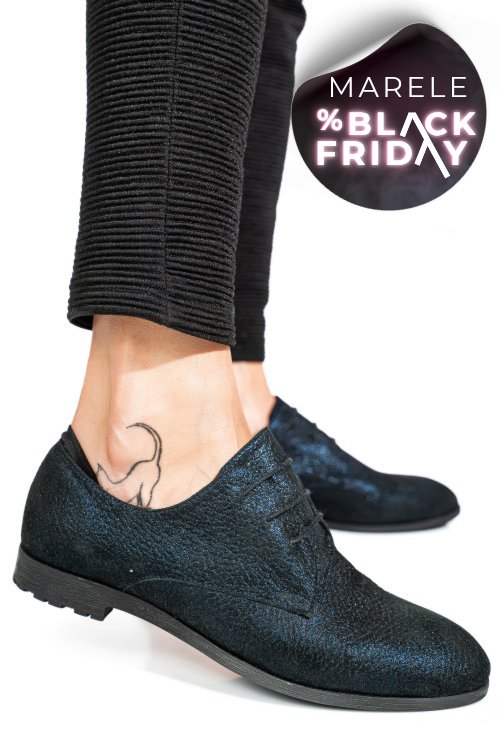 Pantofi bleumarin sidef piele naturala 0pc72