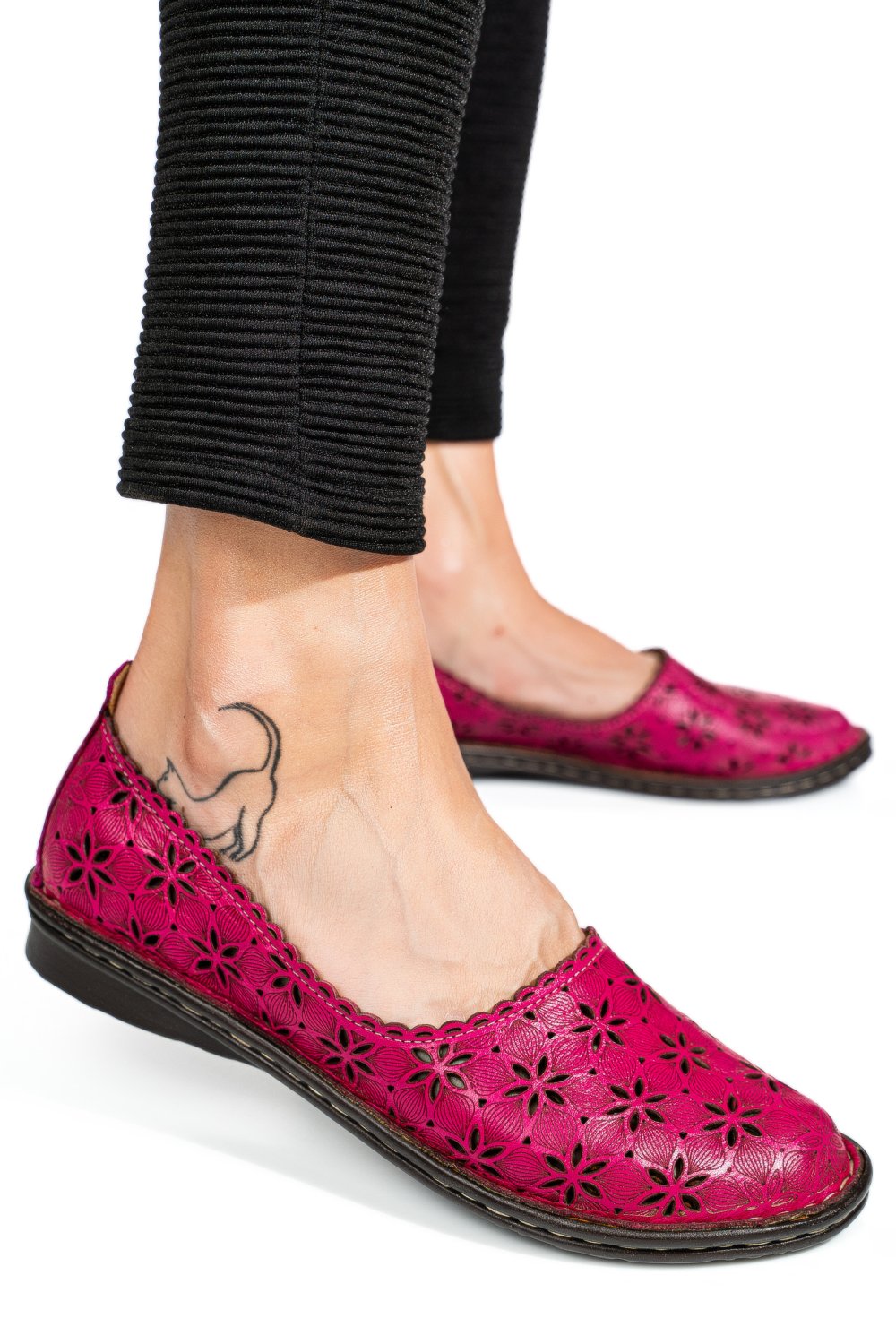 ESPADRILE FUCHSIA PIELE NATURALA 1PC947