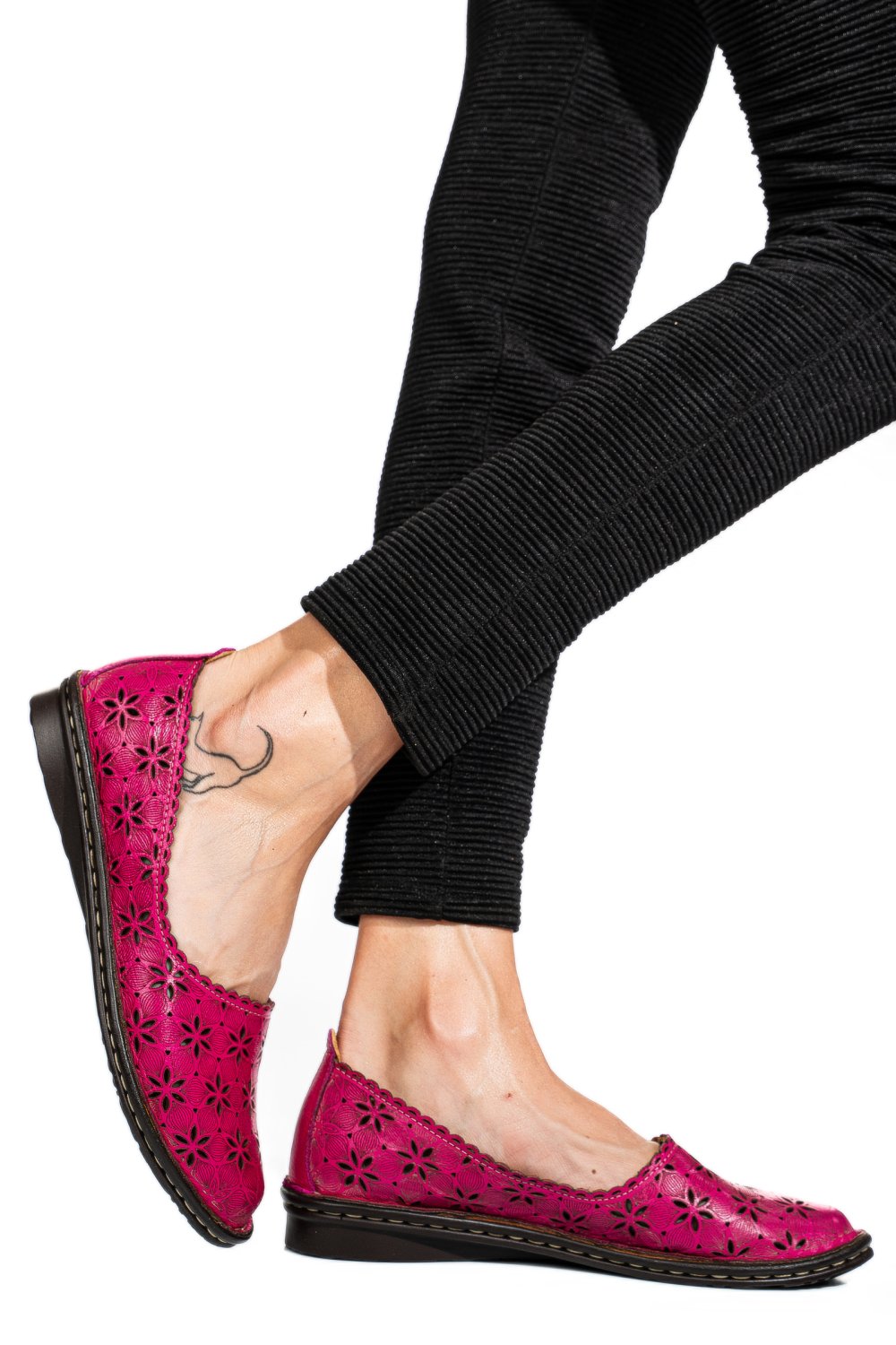 ESPADRILE FUCHSIA PIELE NATURALA 1PC947