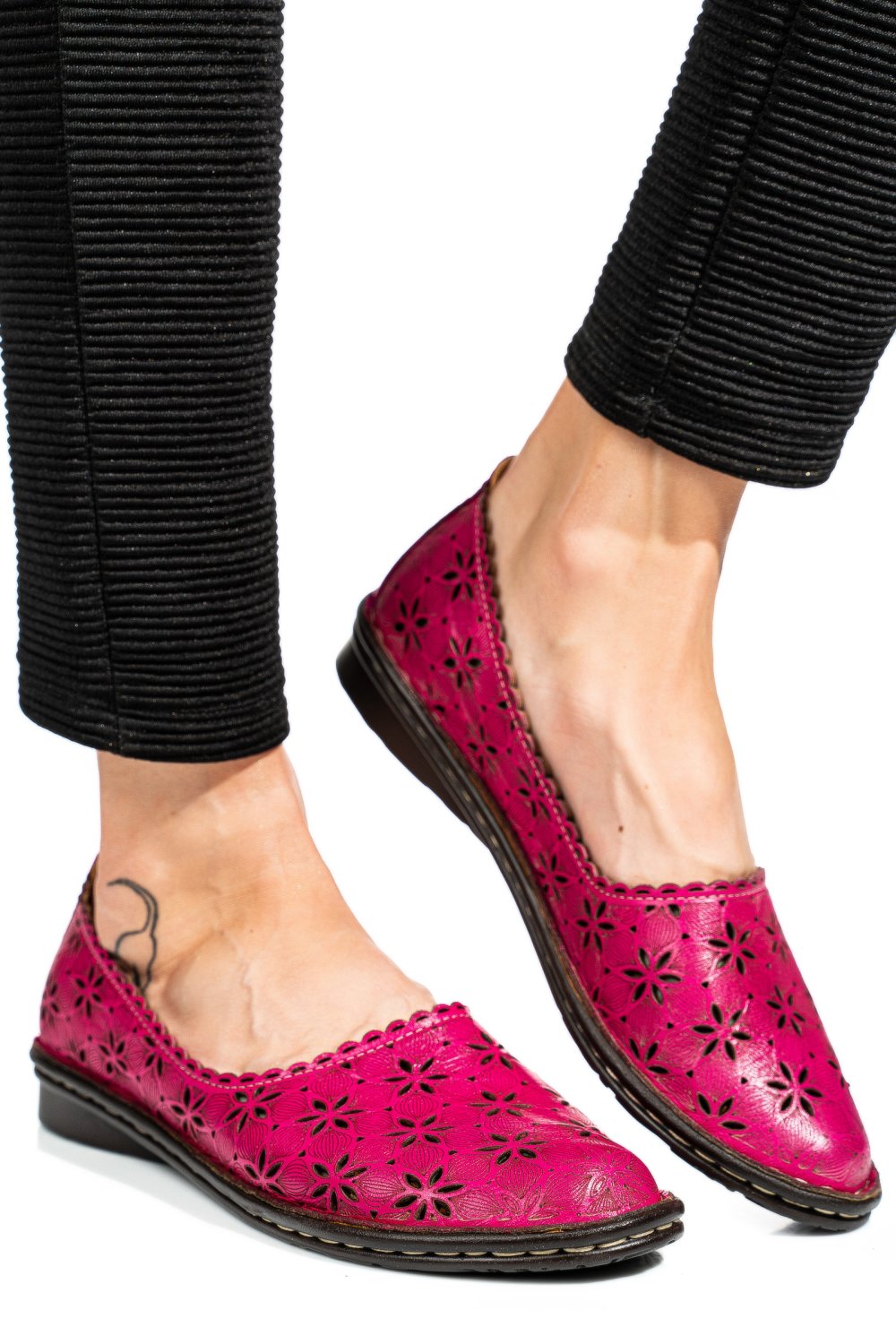 ESPADRILE FUCHSIA PIELE NATURALA 1PC947