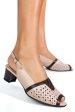Pantofi nude negru piele naturala 3pc42