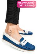 MOCASINI ALBASTRI PIELE NATURALA APCK2100
