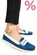 Mocasini albastri piele naturala apck2100