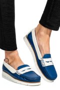MOCASINI ALBASTRI PIELE NATURALA APCK2100