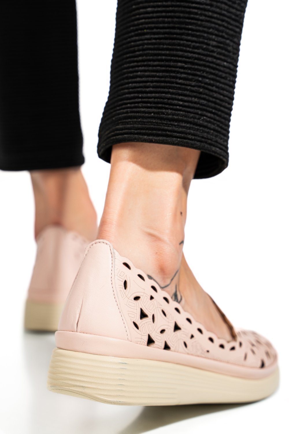 ESPADRILE ROZ PIELE NATURALA APCKB01