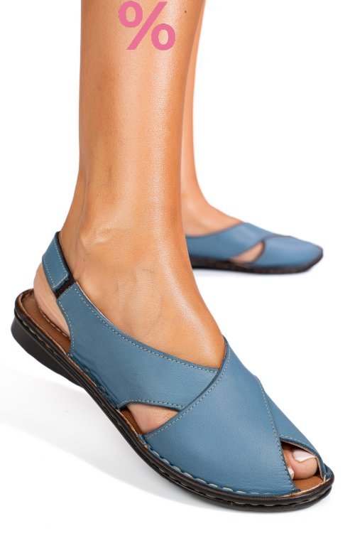 Sandale albastre piele naturala 1pc427
