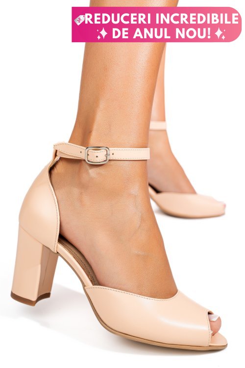 Bantofi roz piele naturala 1pc699b