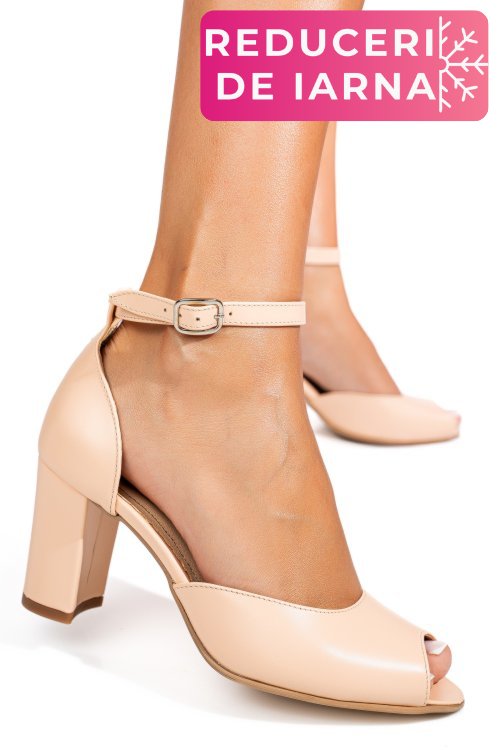 Bantofi roz piele naturala 1pc699b