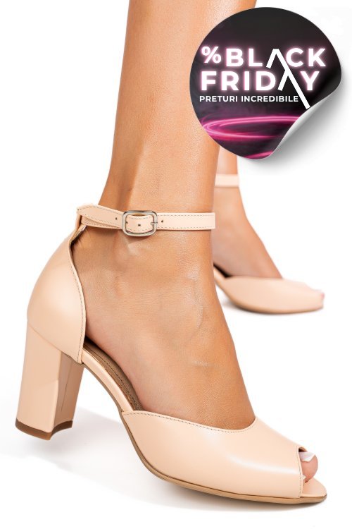 Bantofi roz piele naturala 1pc699b