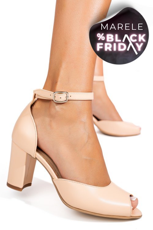 Bantofi roz piele naturala 1pc699b