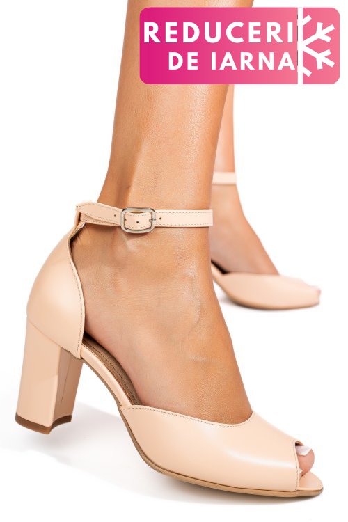 Bantofi roz piele naturala 1pc699b