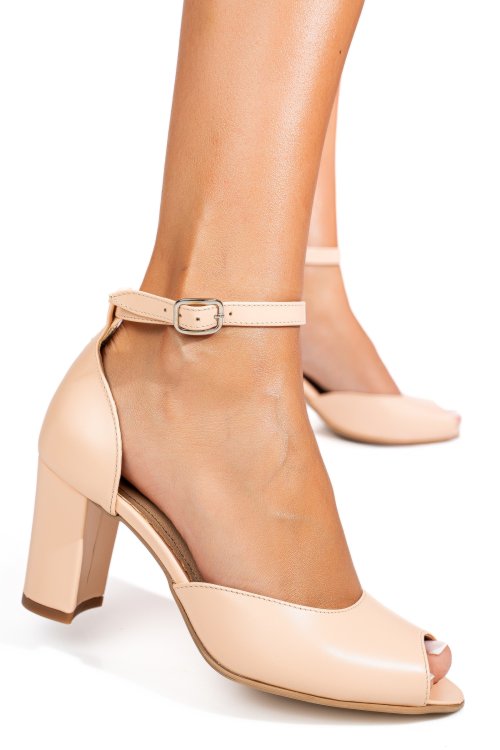 Bantofi roz piele naturala 1pc699b