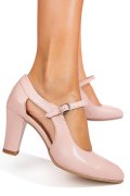 PANTOFI ROZ PIELE NATURALA 1PC800