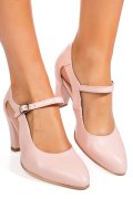 PANTOFI ROZ PIELE NATURALA 1PC800