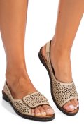SANDALE BEJ PIELE NATURALA 1PC414