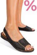 SANDALE NEGRE PIELE NATURALA 1PC414
