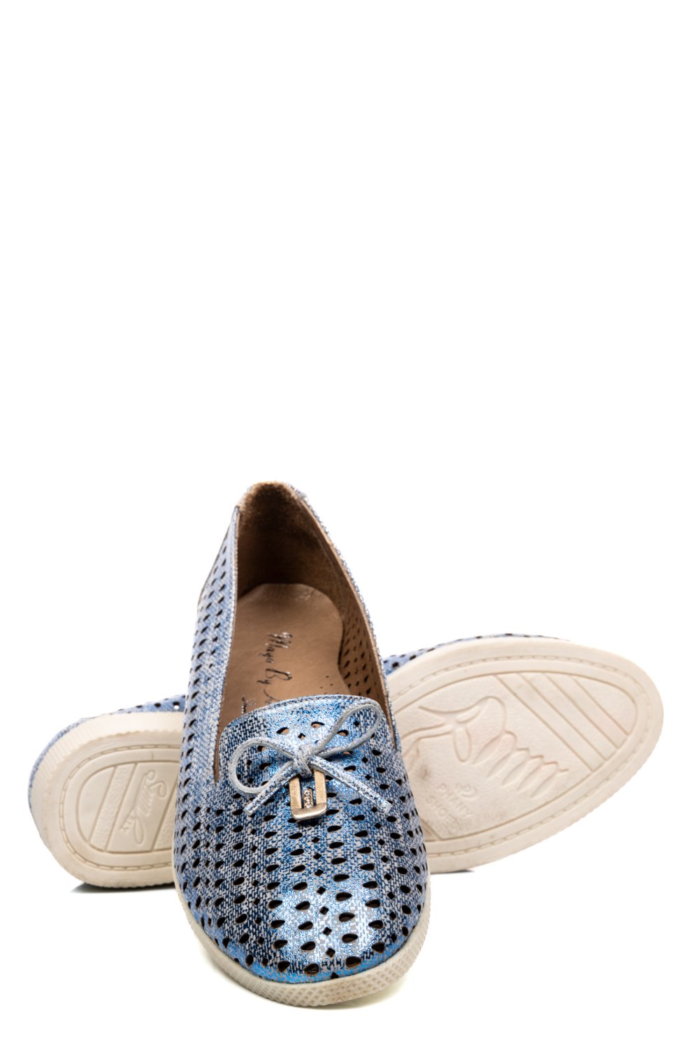 ESPADRILE BLEU ALB PIELE NATURALA 7PC2101