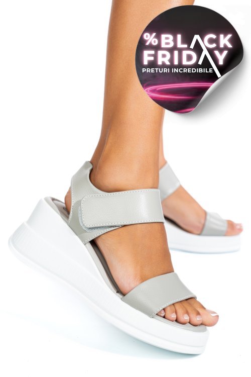 Sandale grey piele naturala tsp6024