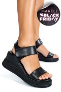 SANDALE BLACK PIELE NATURALA TSP6024