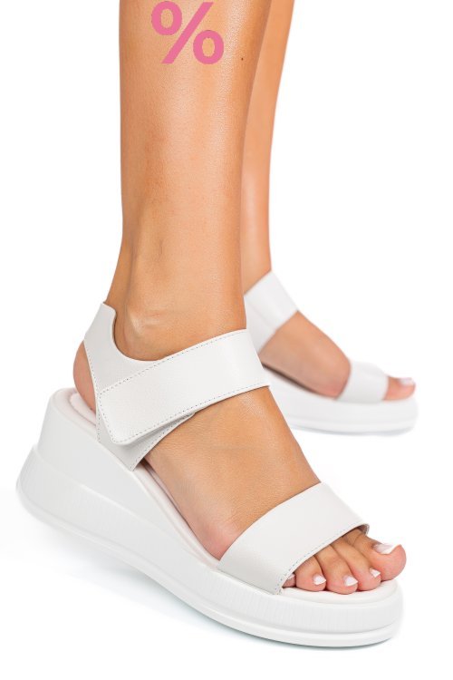 Sandale white piele naturala tsp6024