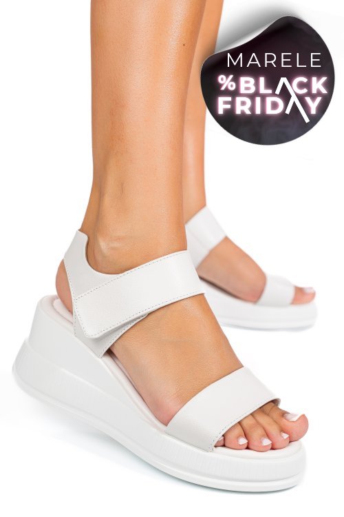 Sandale white piele naturala tsp6024