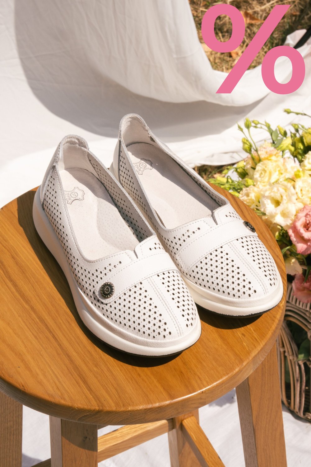 MOCASINI ALBI PIELE NATURALA JSPY3951