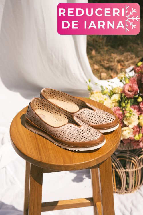 Mocasini mov piele naturala 1pc26