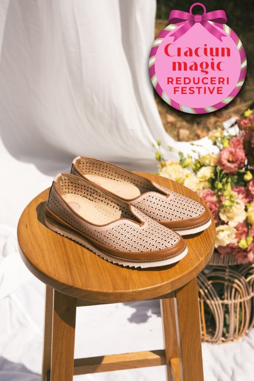 Mocasini mov piele naturala 1pc26