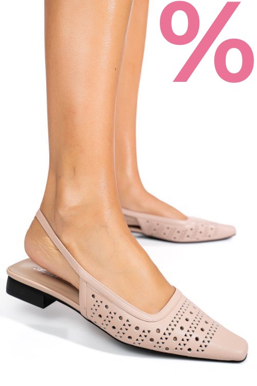 Sandale roz piele naturala sspn4010