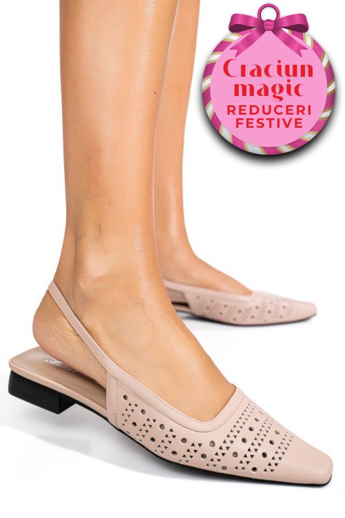 Sandale roz piele naturala sspn4010