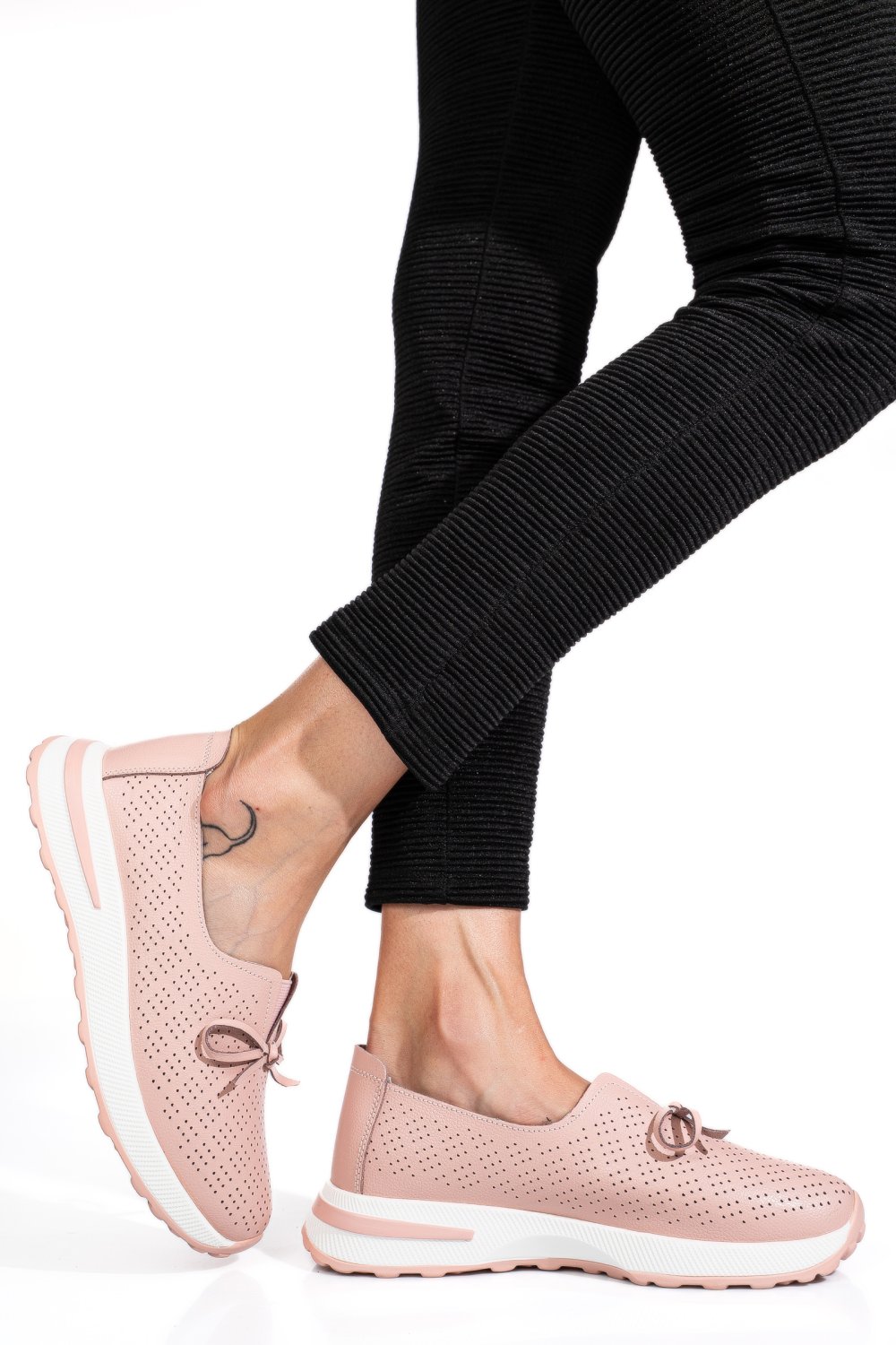 ESPADRILE ROZ PIELE NATURALA TSP5930