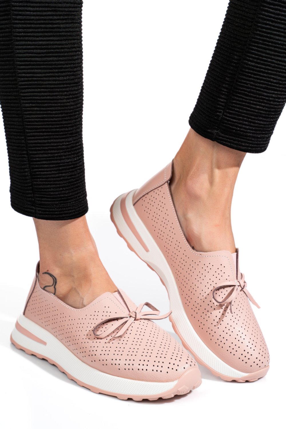 ESPADRILE ROZ PIELE NATURALA TSP5930