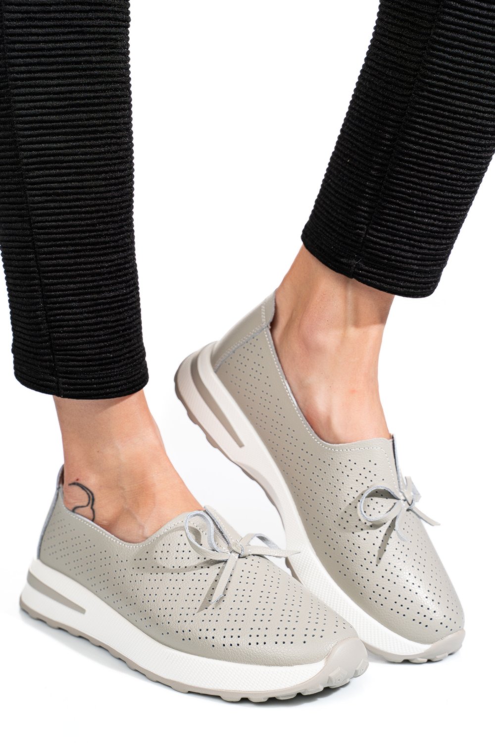 ESPADRILE GREY PIELE NATURALA TSP5930