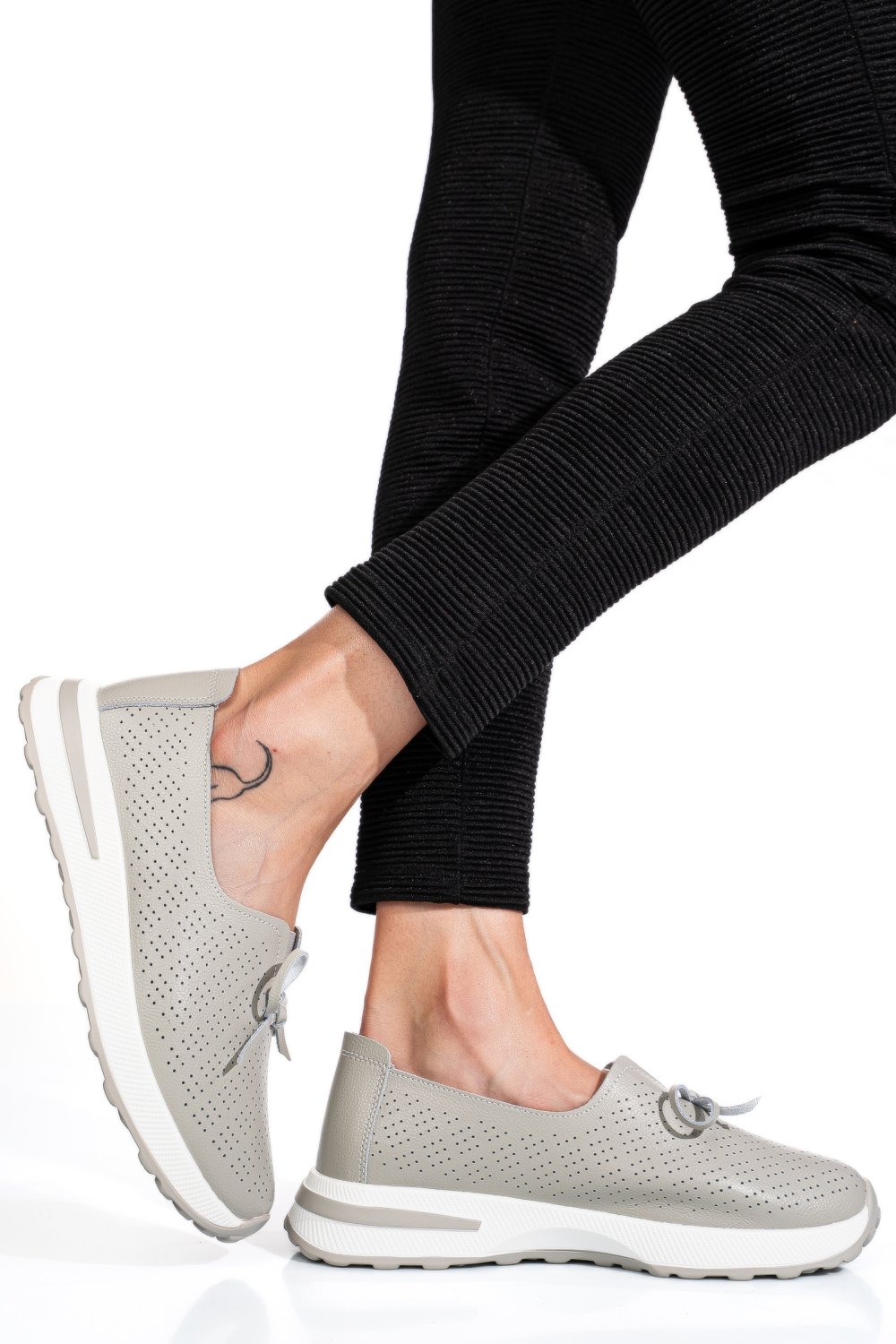 ESPADRILE GREY PIELE NATURALA TSP5930