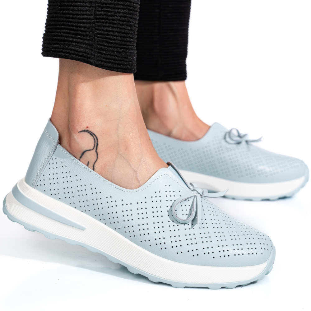 ESPADRILE ALBASTRE PIELE NATURALA TSP5930