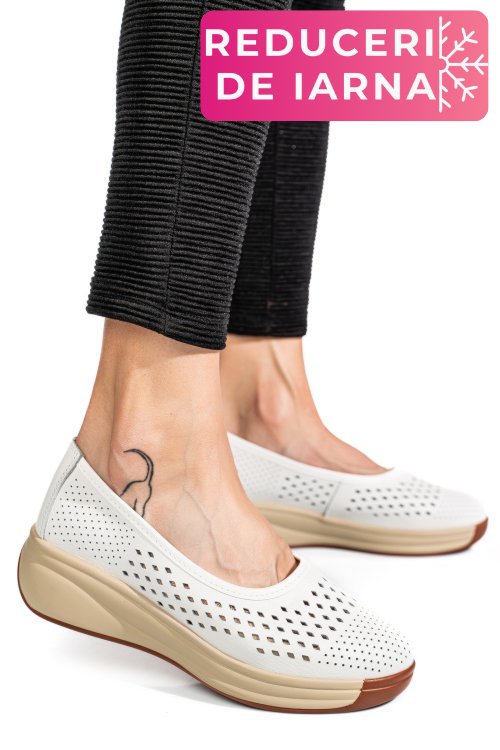 Espadrile white piele naturala xsph-3071