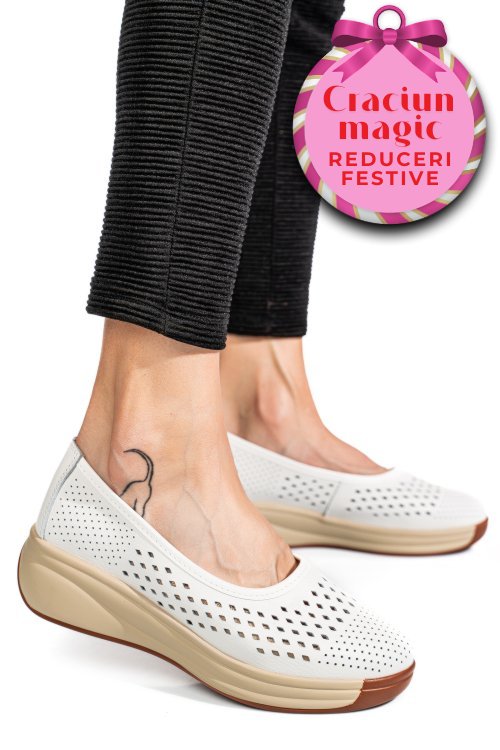 Espadrile white piele naturala xsph-3071