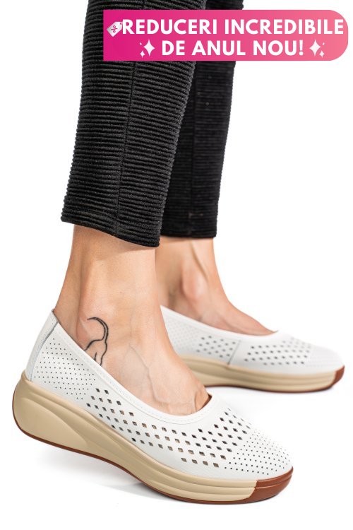 Espadrile white piele naturala xsph-3071