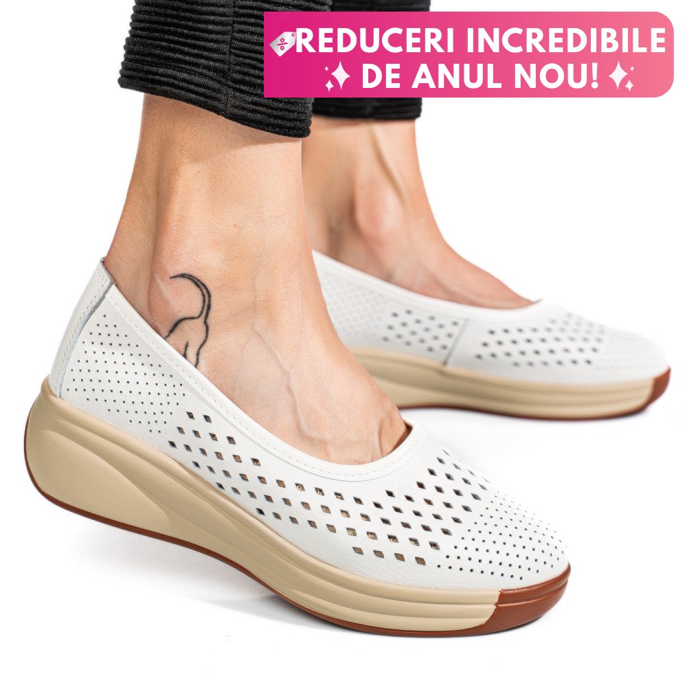 ESPADRILE WHITE PIELE NATURALA XSPH-3071