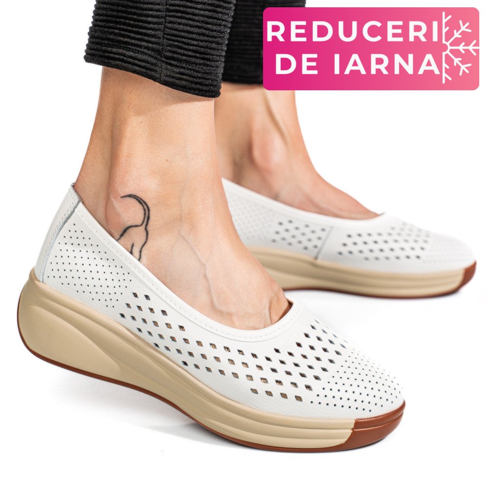 ESPADRILE WHITE PIELE NATURALA XSPH-3071