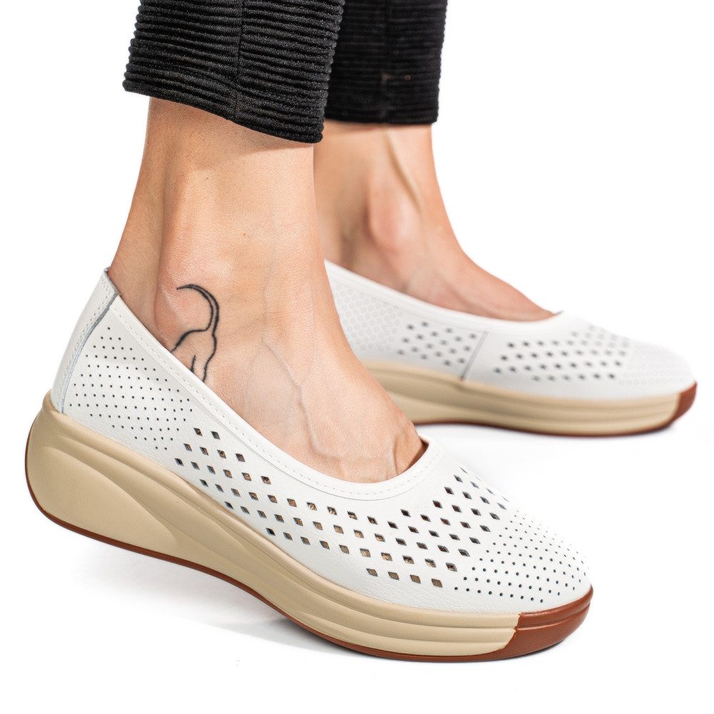 ESPADRILE WHITE PIELE NATURALA XSPH-3071